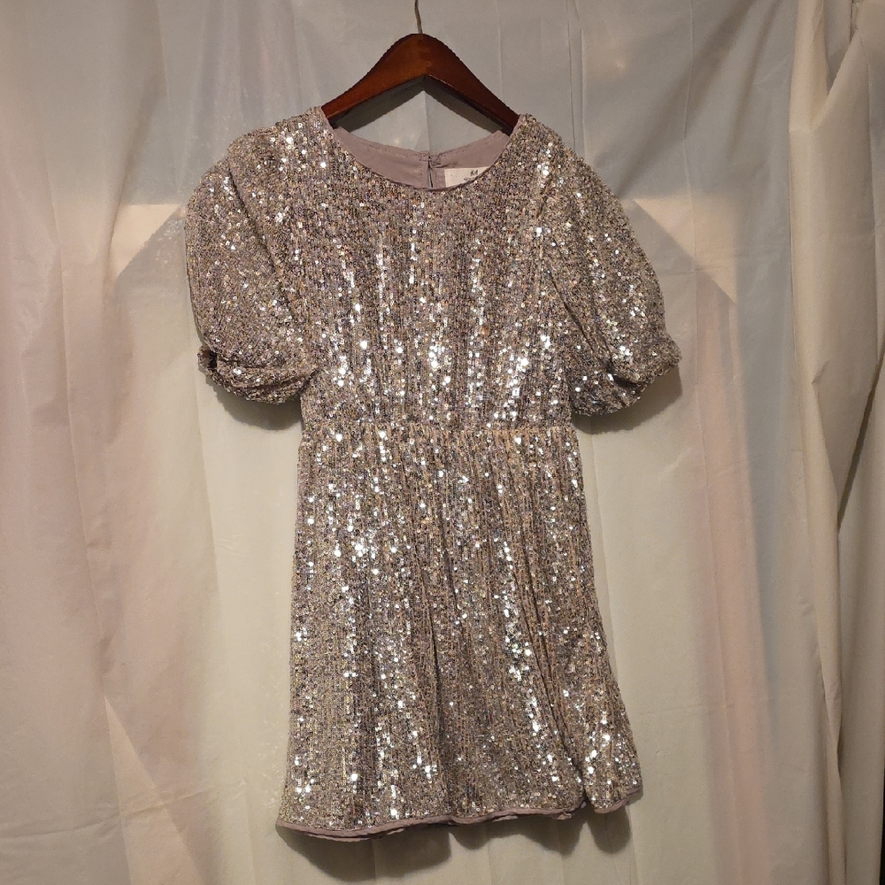 H&M Glittering Silver Kids Dress